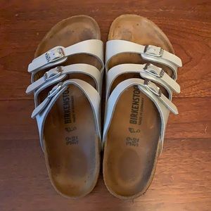 Birkenstock 3 straps silver sandals size 39 EU
